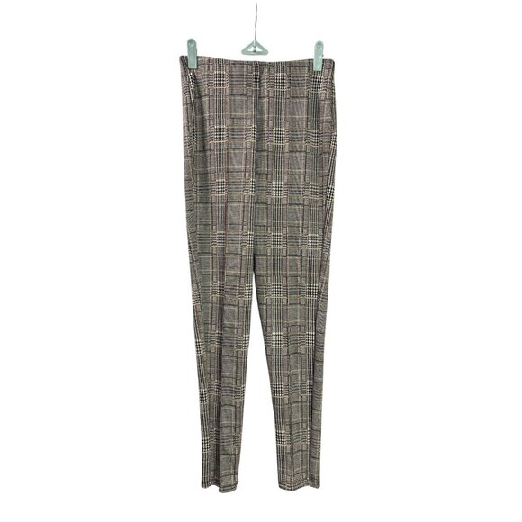 Tahari Womens Plaid Print Skinny Ankle Pull On Pants Size M Multicolor - Picture 1 of 4